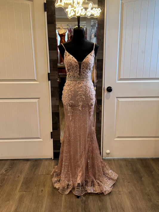 Spaggeti Strap Glitter Dress