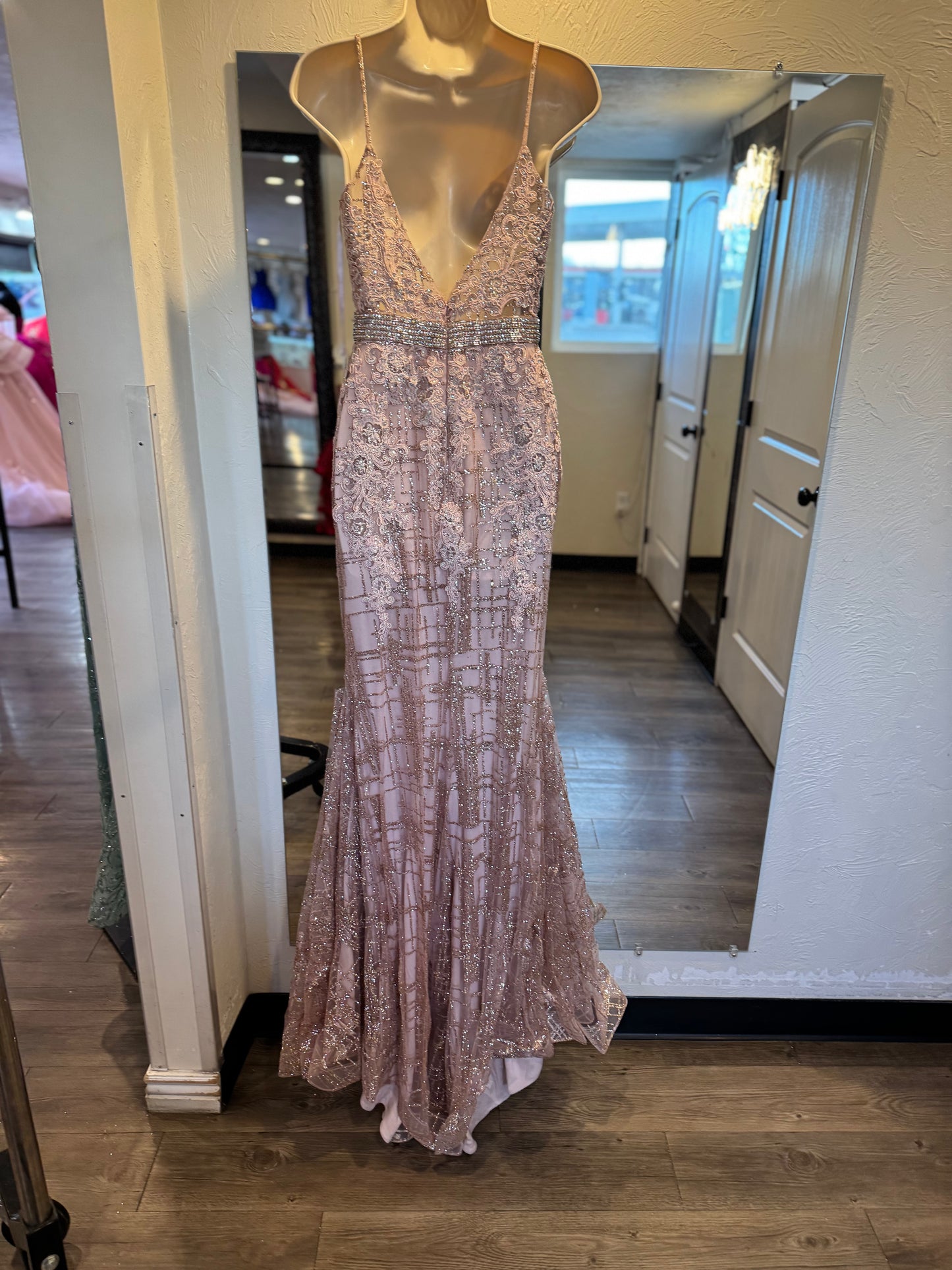 Spaggeti Strap Glitter Dress