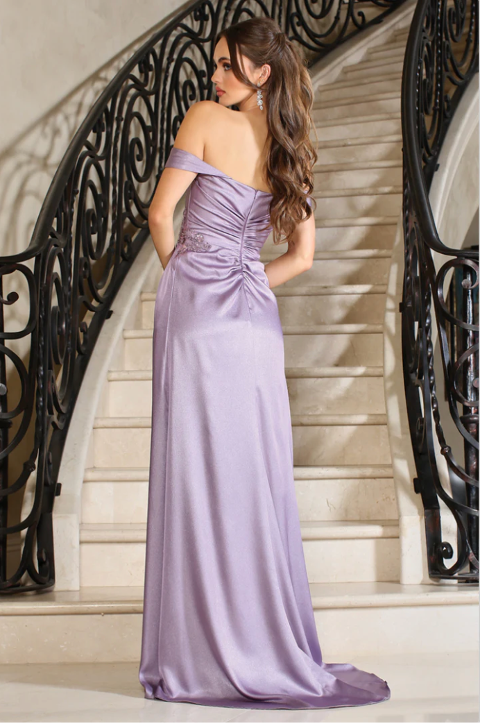 Long Beaded A Line Formal Prom Dress